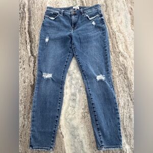 Pistola Women's Blue High Waisted Distressed Skinny Leg Jeans Size 31
